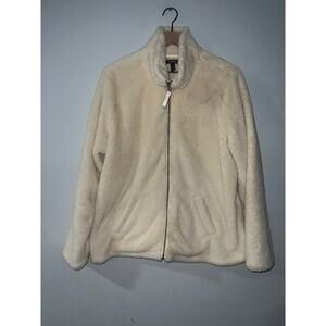 Torrid cream Sherpa zip up jacket size 2x